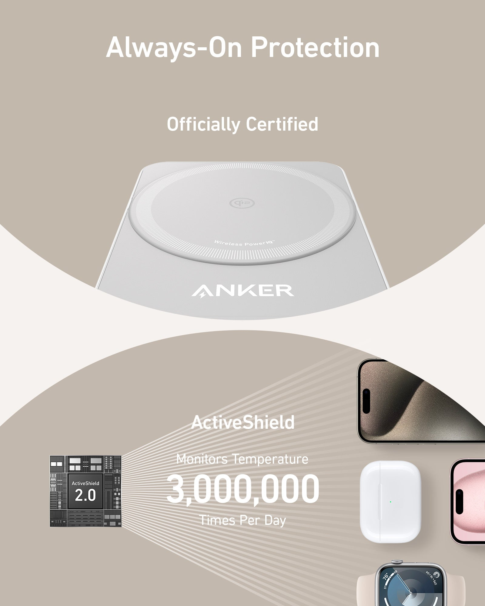 Anker MagGo Wireless Charging Station (15W, Foldable 3-in-1) Anker MagGo Wireless Charging Station (15W, Foldable 3-in-1)